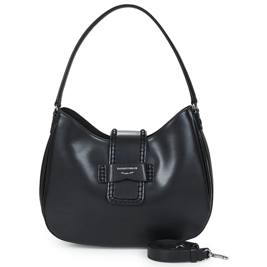 Borsa a spalla Donna Emporio Armani  HOBO M PLAIN LEATHER  Nero
