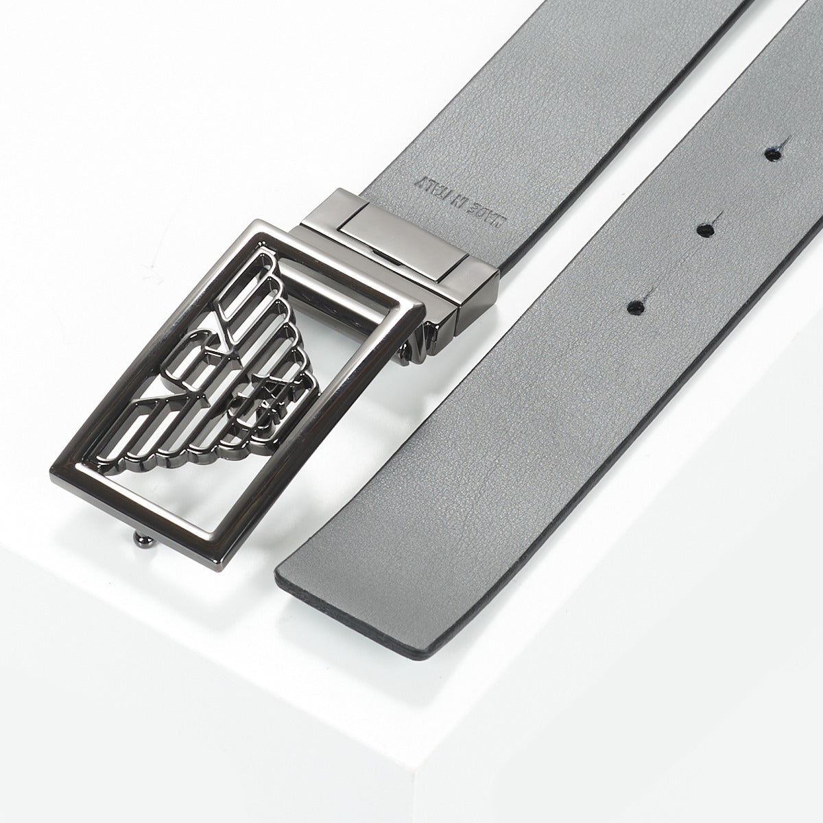 Cintura Uomo Emporio Armani  PLATE BELT REVERSIBLE  Nero