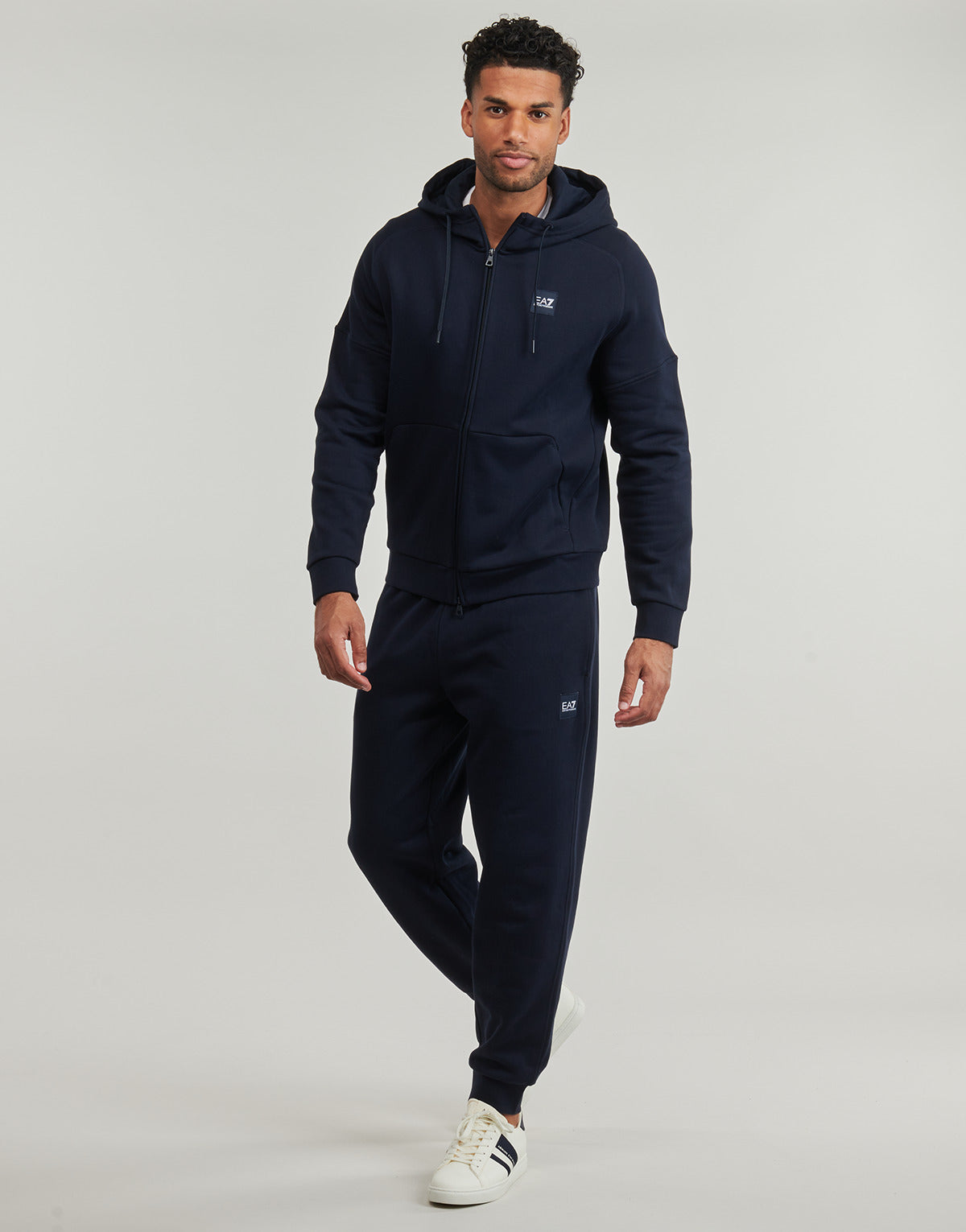 Tuta Uomo Emporio Armani EA7  TRAIN VISIBILITY M T-SUIT HOODIE FZ CH BR - TRAIN VISIBILITY M T  Blu