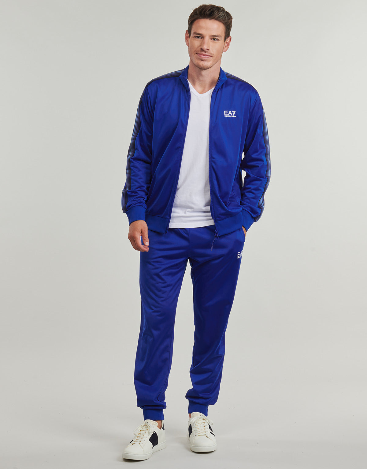 Tuta Uomo Emporio Armani EA7  TRAIN 7 LINES M T-SUIT T-TOP FZ CH PL - TRAIN 7 LINES M T-SUIT T  Blu