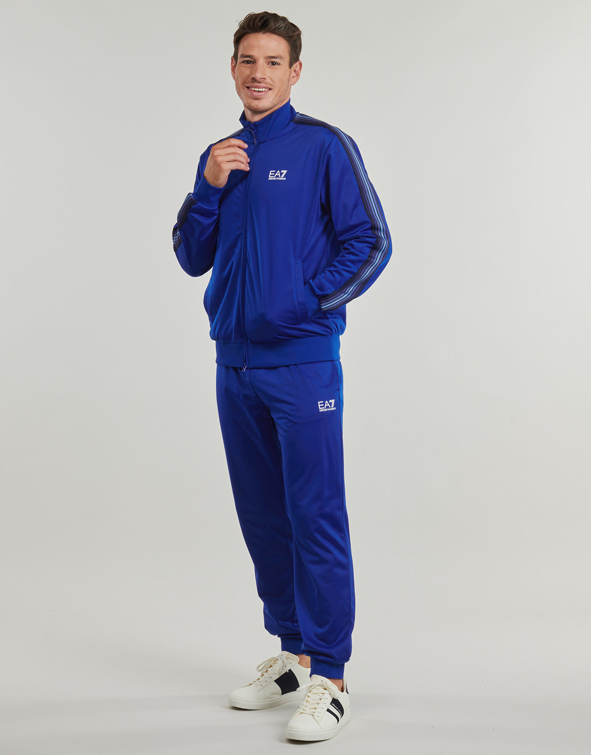 Tuta Uomo Emporio Armani EA7  TRAIN 7 LINES M T-SUIT T-TOP FZ CH PL - TRAIN 7 LINES M T-SUIT T  Blu
