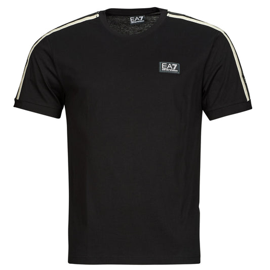 T-shirt Uomo Emporio Armani EA7 TRAIN LOGO SERIES M TAPE TEE SS CO - TRAIN LOGO SERIES M TAPE TE Nero