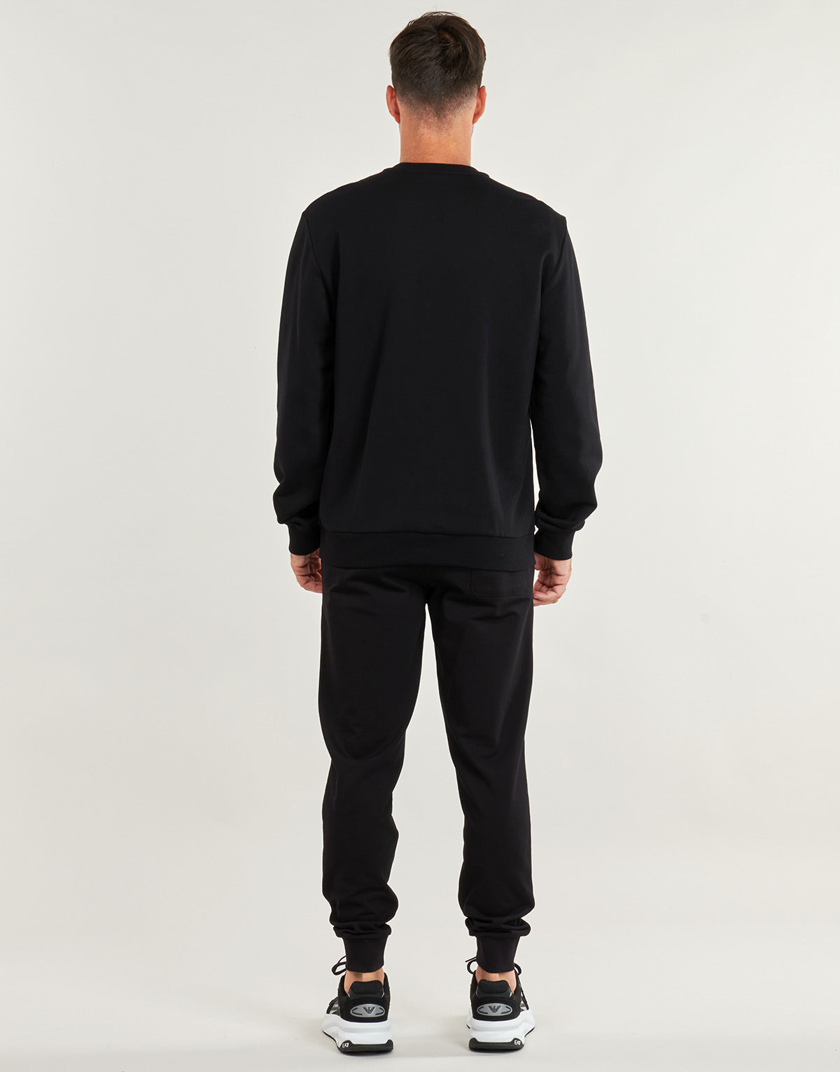 Felpa Uomo Emporio Armani EA7  TRAIN LOGO SERIES M T-TOP CN BIG LOGO - TRAIN LOGO SERIES M T-TO  Nero