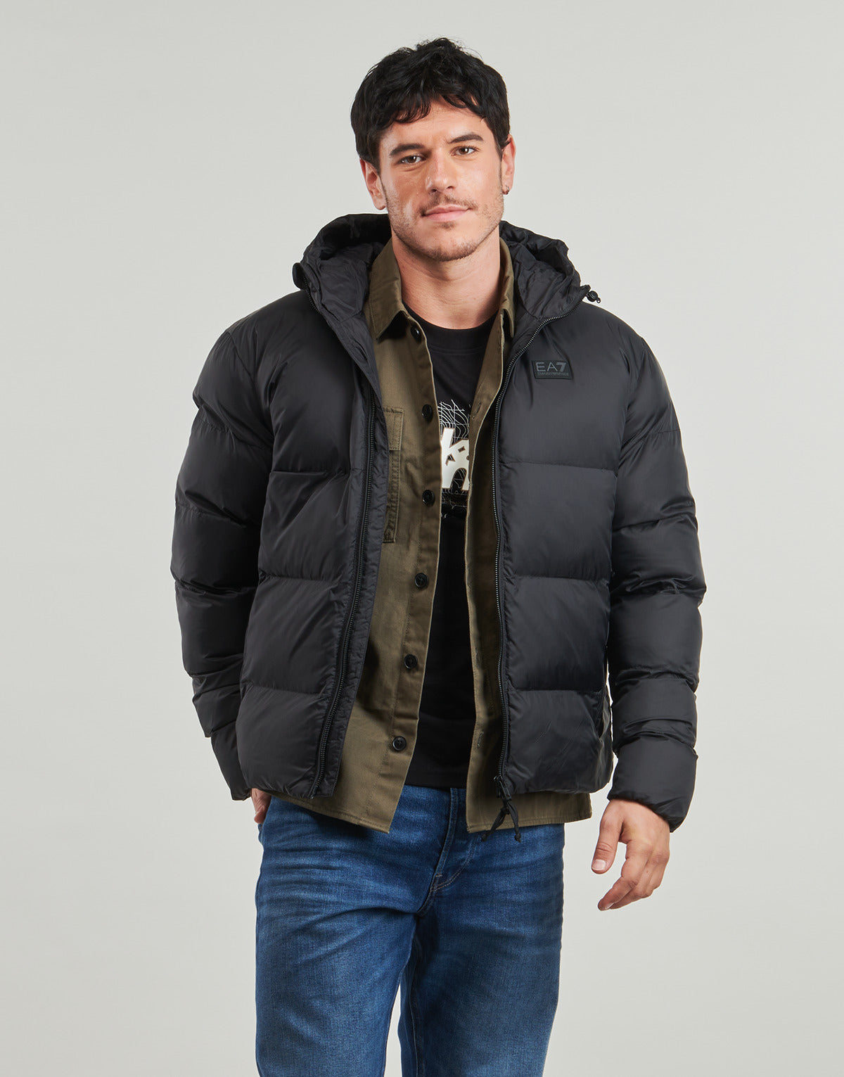 Piumino Uomo Emporio Armani EA7  MOUNTAIN M POLAR LOGO FREE STYLE - MOUNTAIN M POLAR JACKET BIG L  Nero
