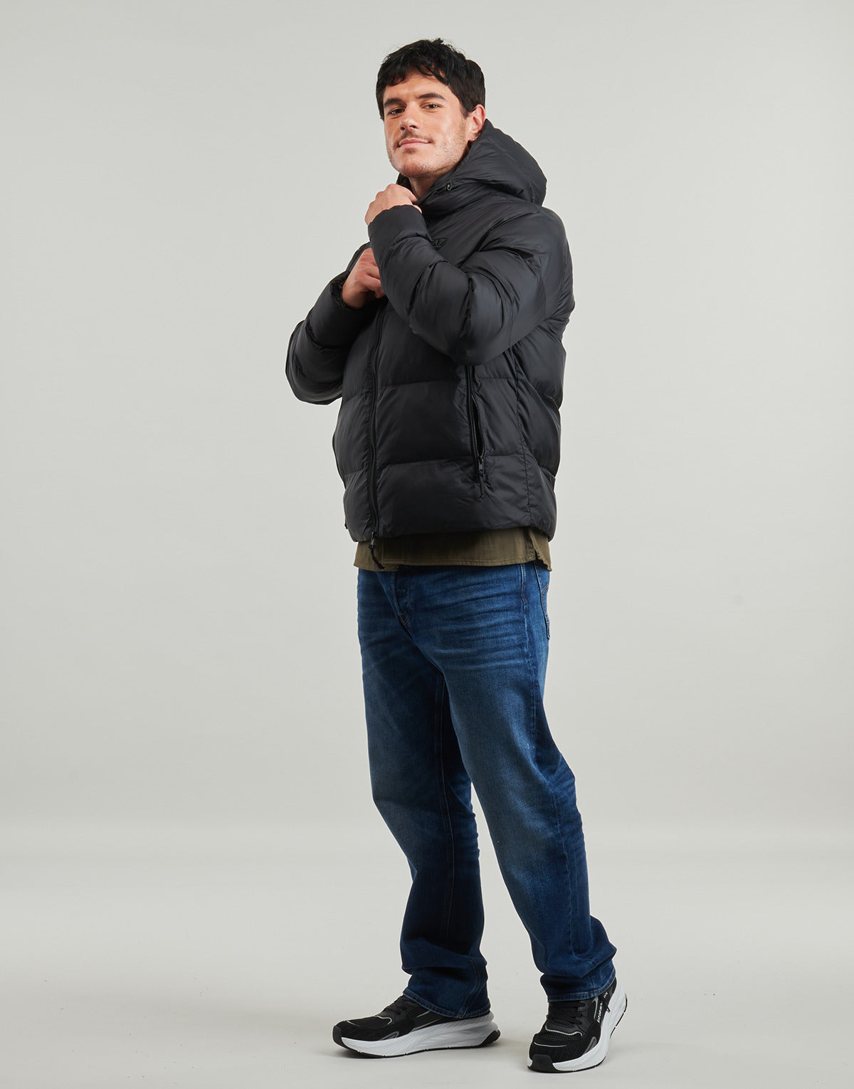 Piumino Uomo Emporio Armani EA7  MOUNTAIN M POLAR LOGO FREE STYLE - MOUNTAIN M POLAR JACKET BIG L  Nero