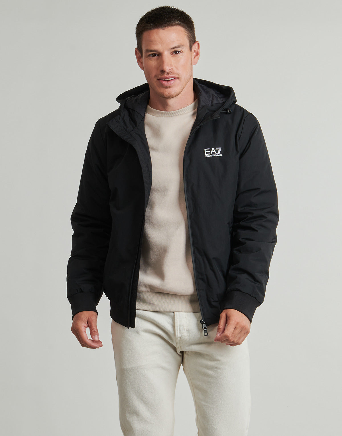 Giubbotto Uomo Emporio Armani EA7  TRAIN CORE ID M HOODED PA - TRAIN CORE ID M HOODED PA  Nero