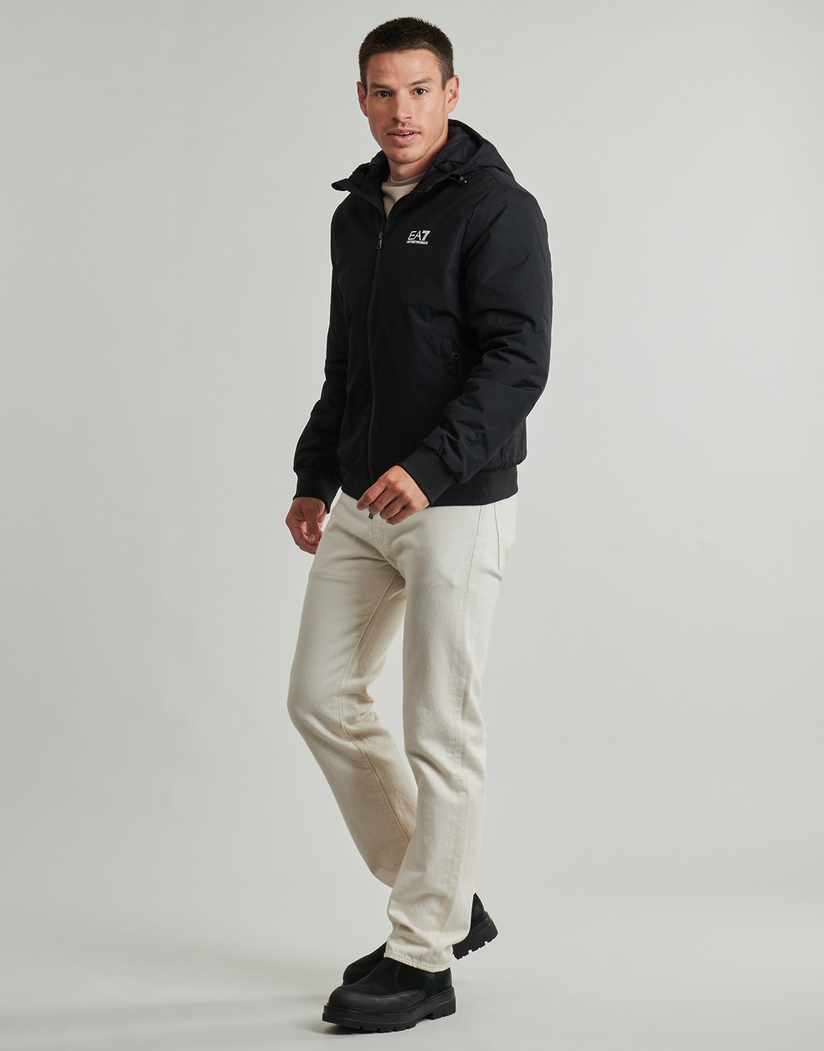 Giubbotto Uomo Emporio Armani EA7  TRAIN CORE ID M HOODED PA - TRAIN CORE ID M HOODED PA  Nero