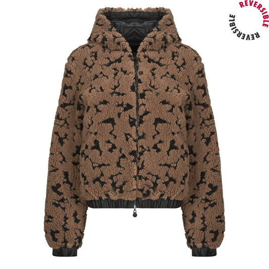 Piumino Donna Emporio Armani EA7  TRAIN GRAPHIC SERIES W REVERSIBLE JACKET MEDIUM PADDED -  Marrone