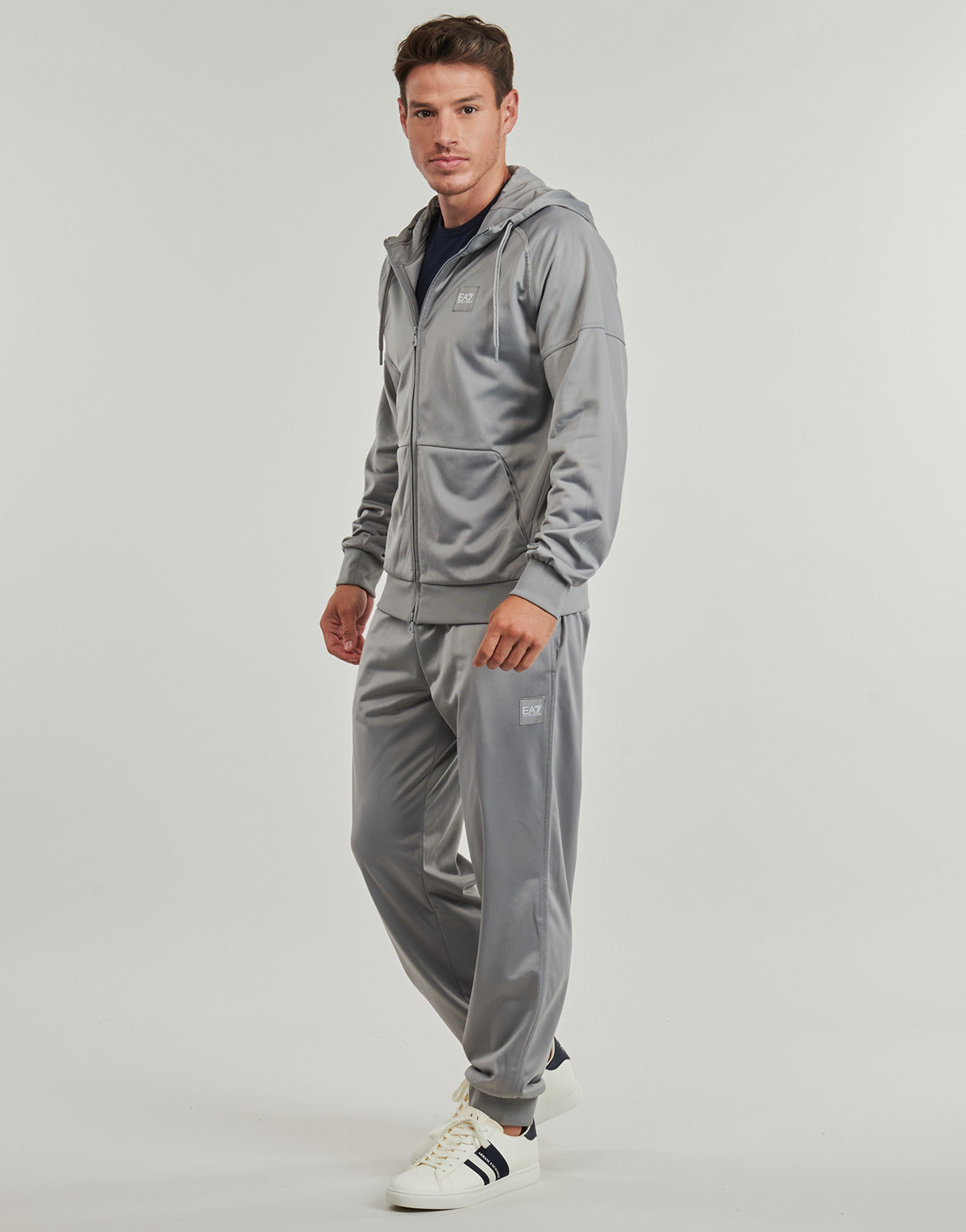 Tuta Uomo Emporio Armani EA7  TRAIN VISIBILITY M T-SUIT HOODIE FZ CH PL - TRAIN VISIBILITY M T  Grigio