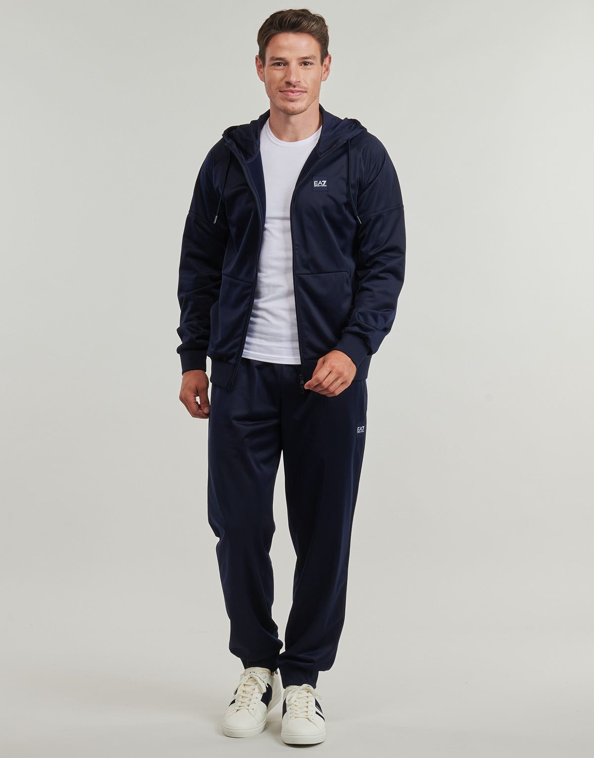 Tuta Uomo Emporio Armani EA7  TRAIN VISIBILITY M T-SUIT HOODIE FZ CH PL - TRAIN VISIBILITY M T  Blu