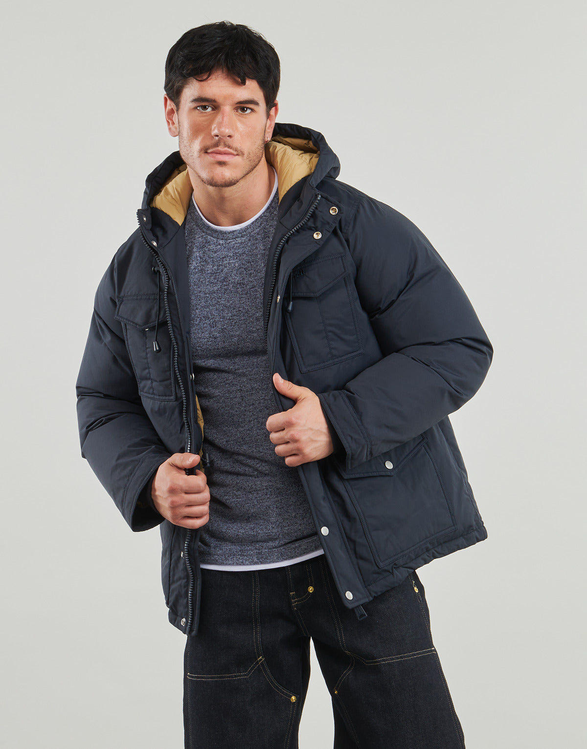 Piumino Uomo Schott  BAIRON  Marine