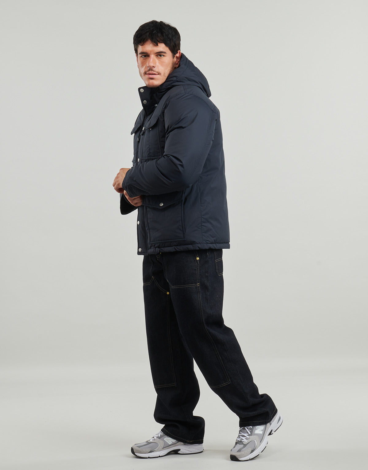 Piumino Uomo Schott  BAIRON  Marine