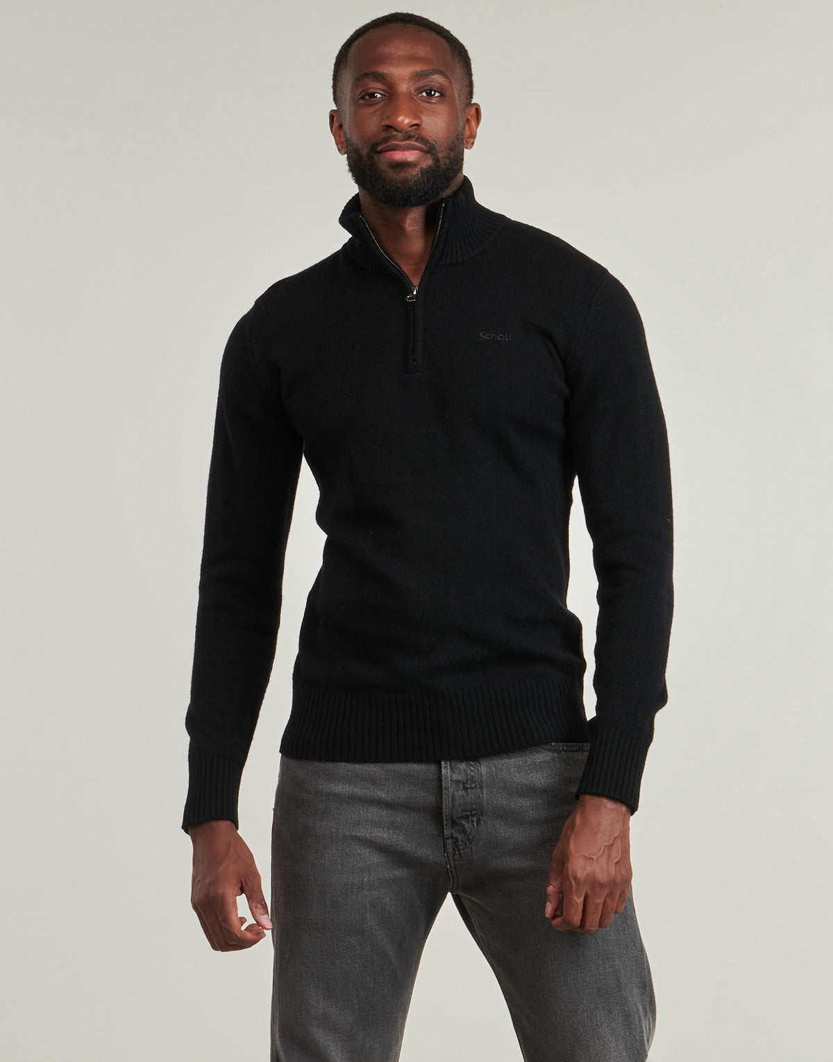 Maglione Uomo Schott  PLLANCE2  Nero