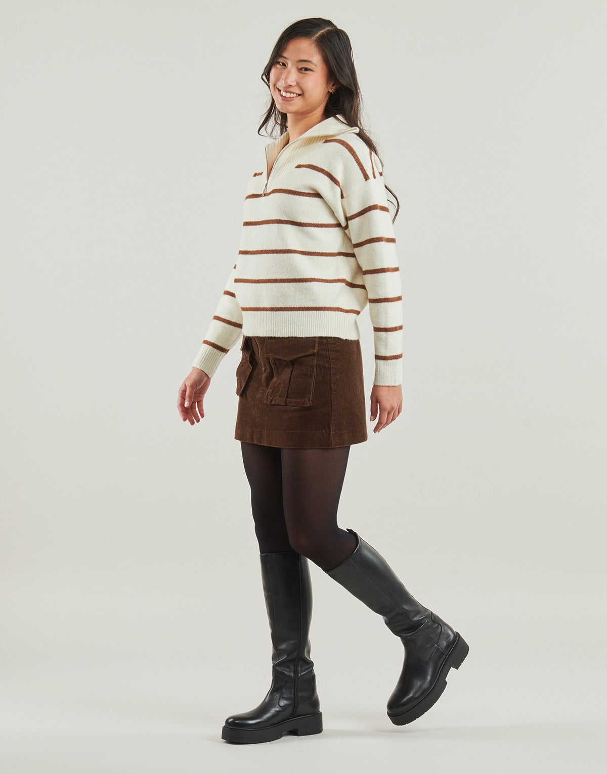 Gonna Donna Tommy Hilfiger  CORDUROY MINI SKIRT  Marrone