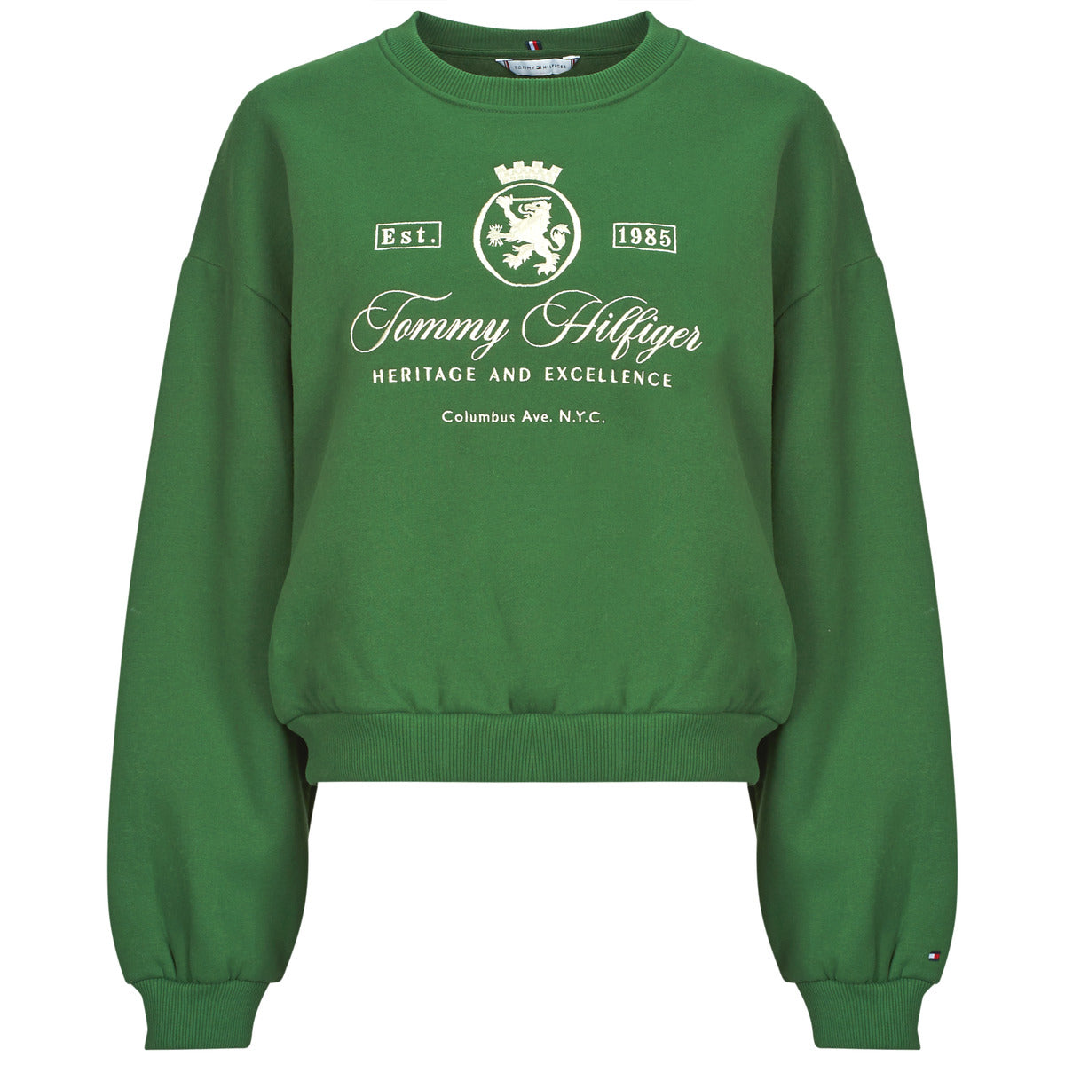 Felpa Donna Tommy Hilfiger  VARSITY CREST FLEECE SWTSHRT  Verde