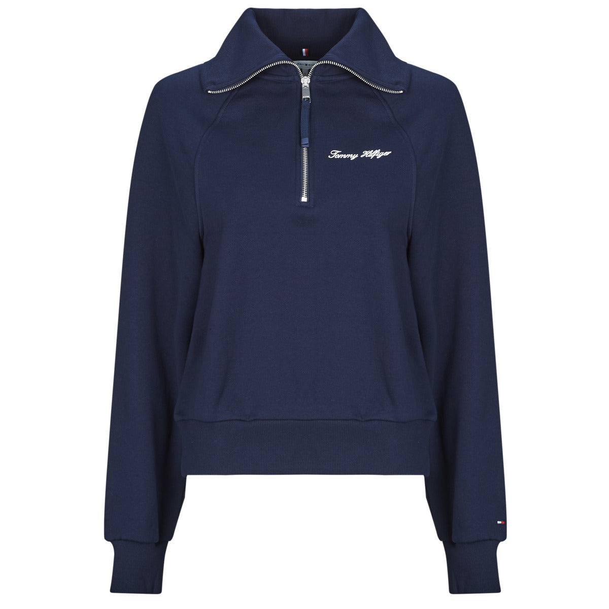 Felpa Donna Tommy Hilfiger  CLASSIC SCRIPT FLEECE HALF-ZIP  Blu