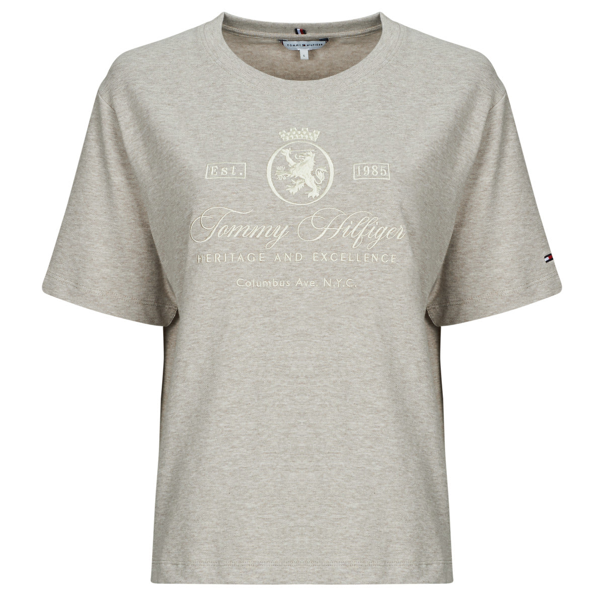 T-shirt Donna Tommy Hilfiger  VARSITY CREST RLX SS TEE  Grigio
