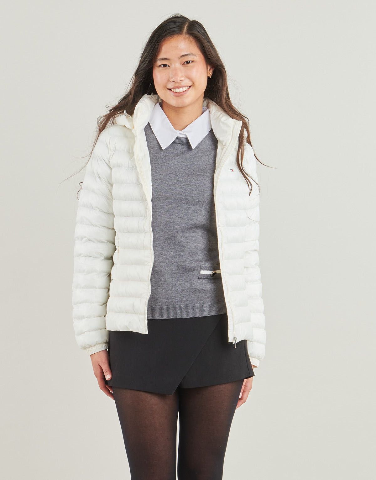 Piumino Donna Tommy Hilfiger  LW PADDED SLIM JACKET  Bianco