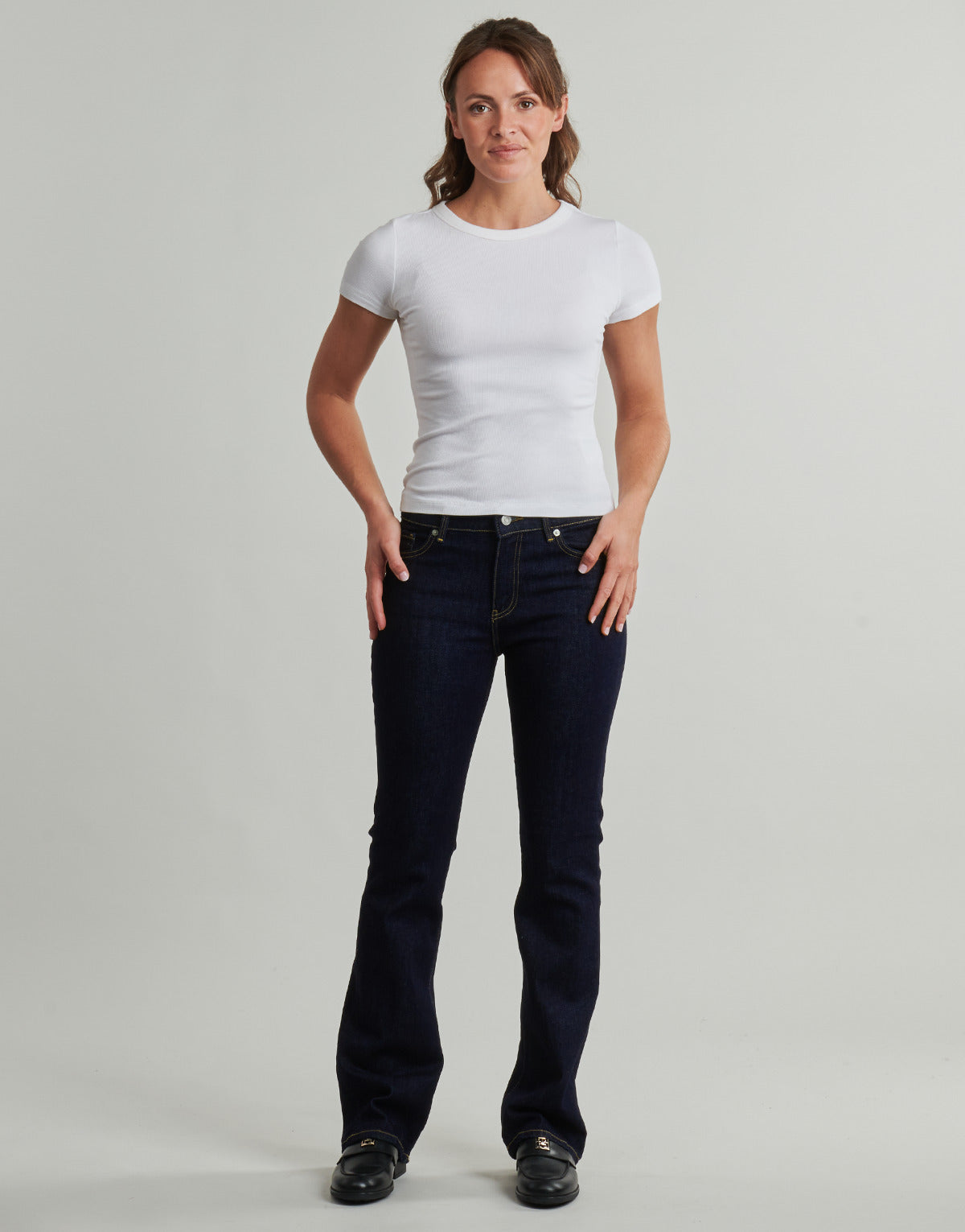 Jeans Slim Donna Tommy Hilfiger  DNM RINSE BOOTCUT RW  Blu