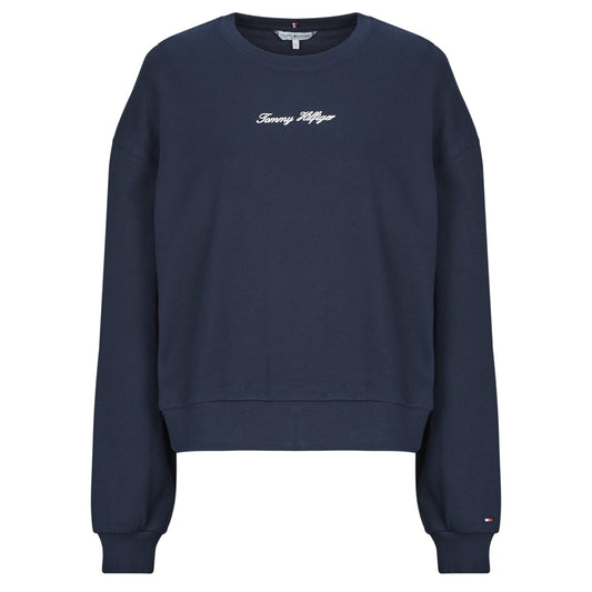 Felpa Donna Tommy Hilfiger  CLASSIC SCRIPT TERRY SWEATSHIRT  Blu