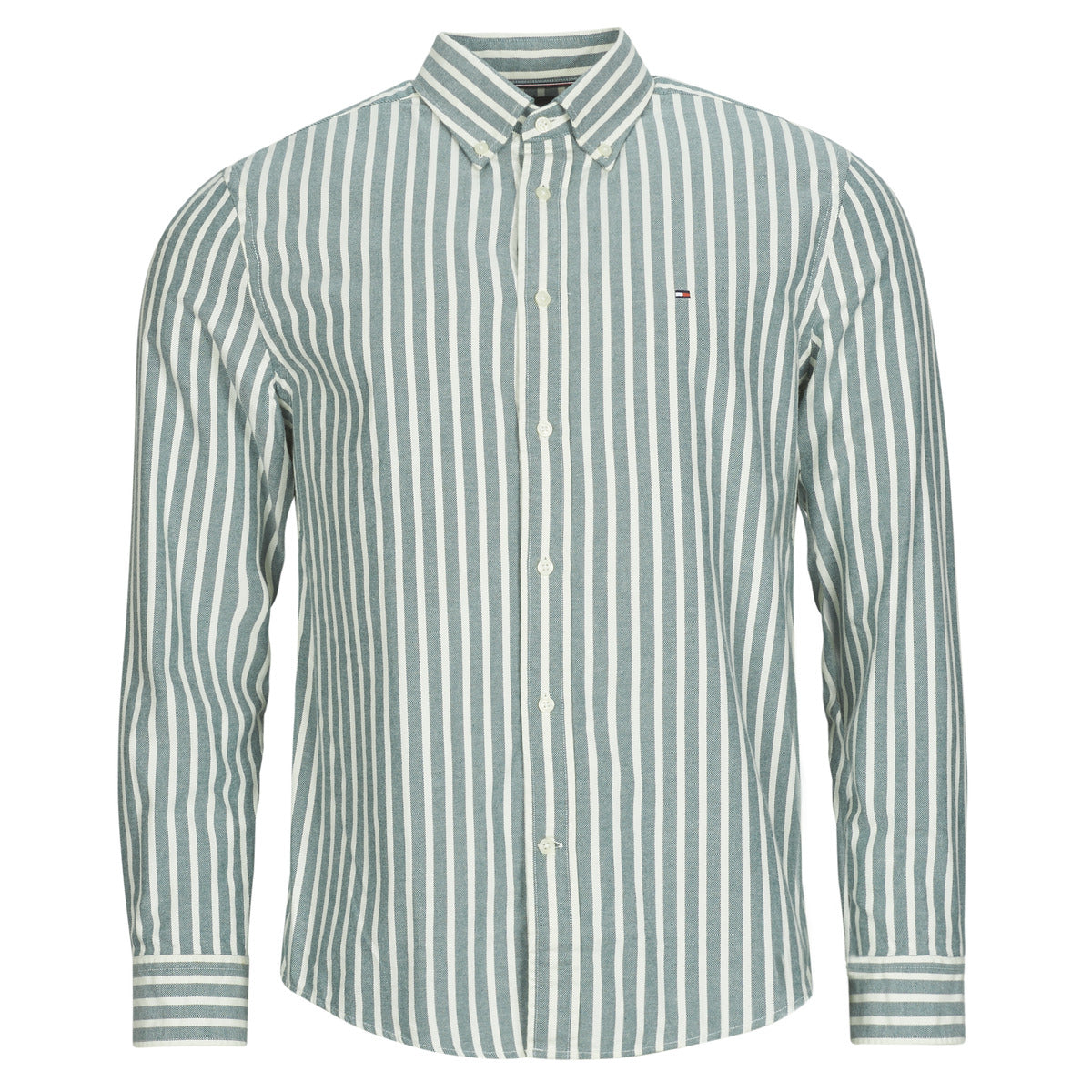 Camicia a maniche corte Uomo Tommy Hilfiger  FLANNEL STRIPE RF SHIRT  Verde