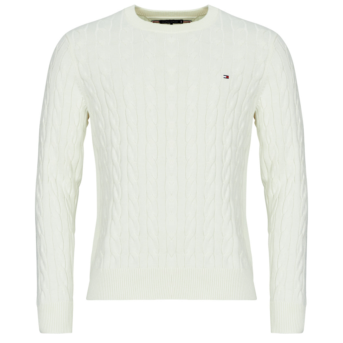 Maglione Uomo Tommy Hilfiger  CLASSIC COTTON CABLE CREW NECK  Beige