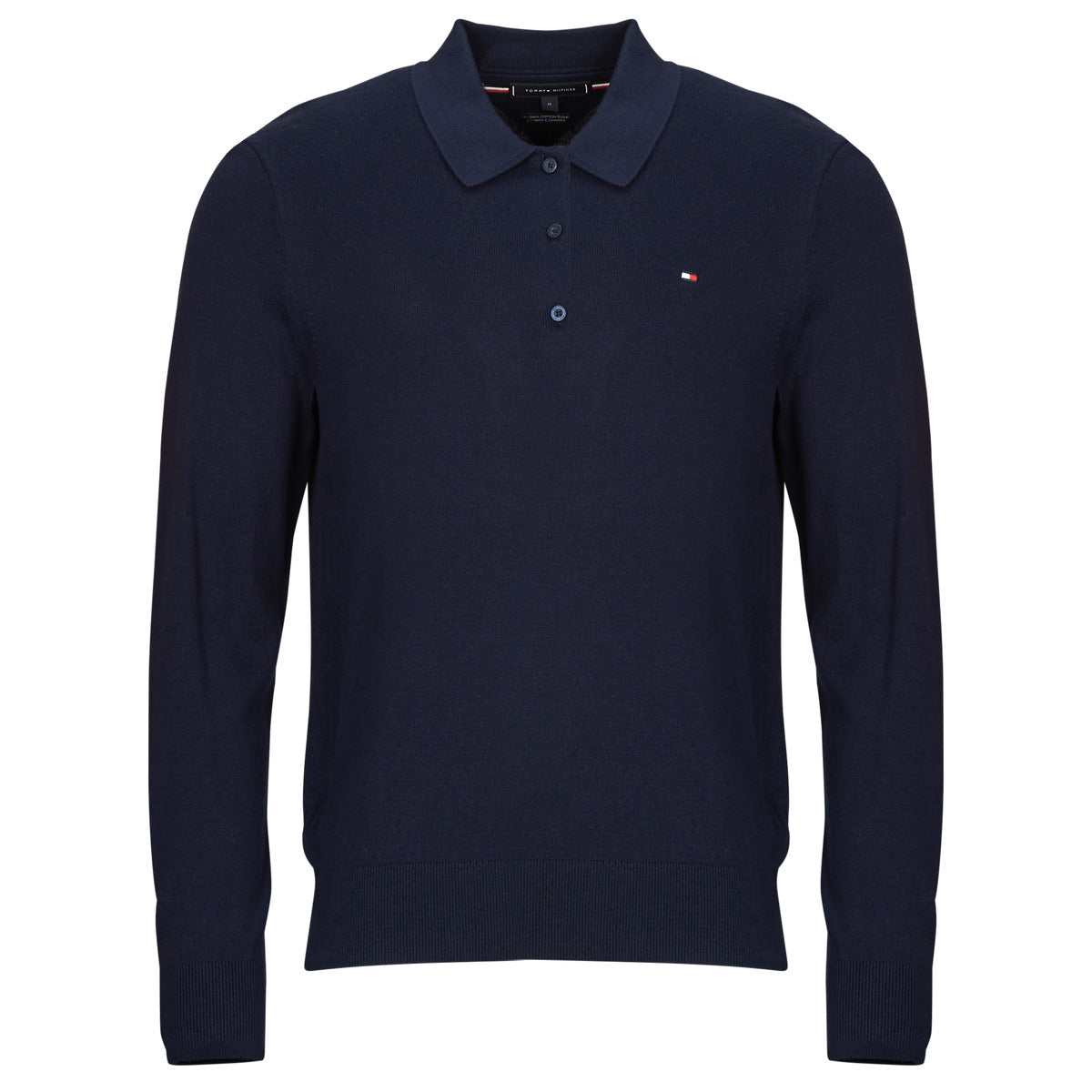 Maglione Uomo Tommy Hilfiger  PIMA ORG CTN CASHMERE LS POLO  Blu
