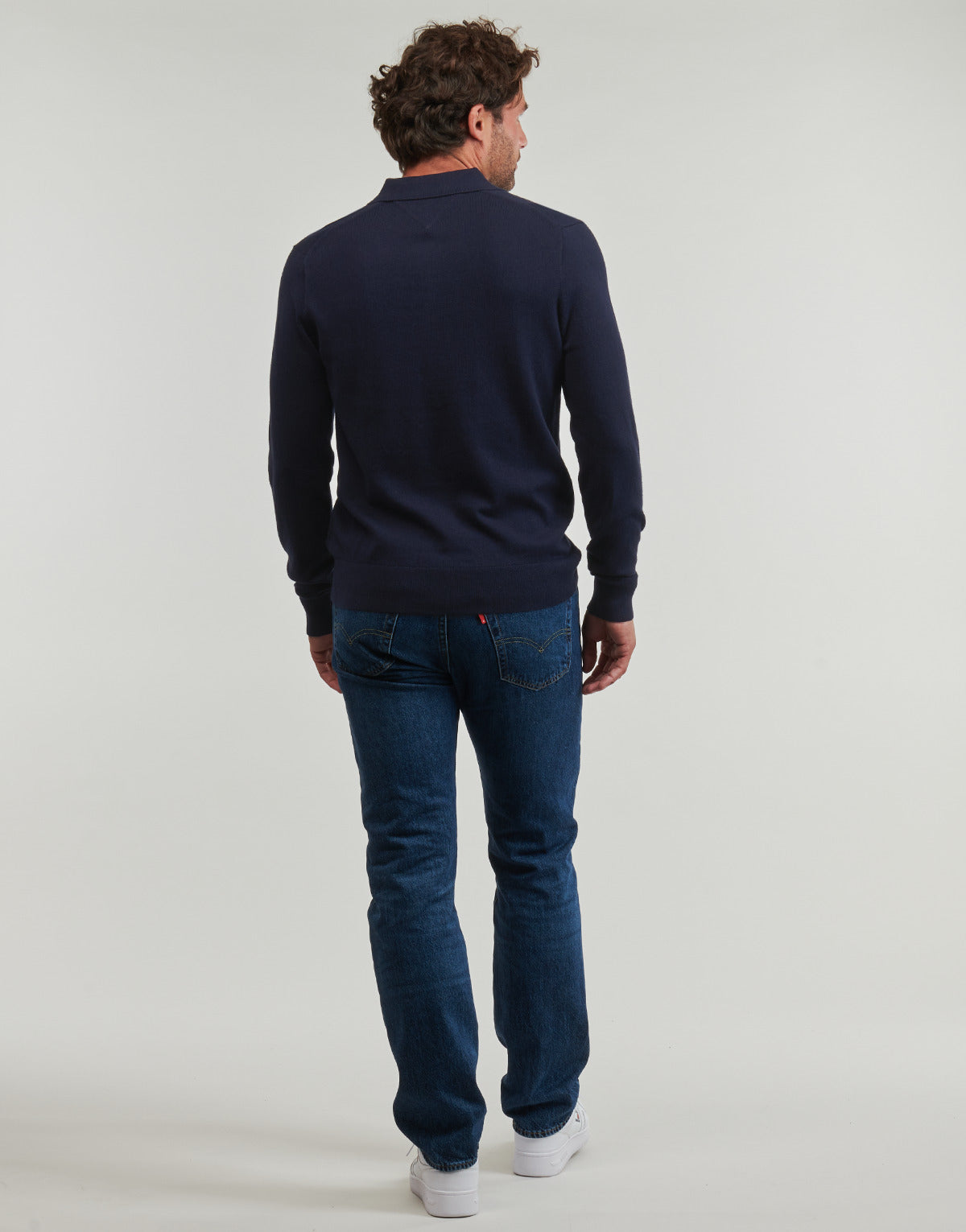 Maglione Uomo Tommy Hilfiger  PIMA ORG CTN CASHMERE LS POLO  Blu