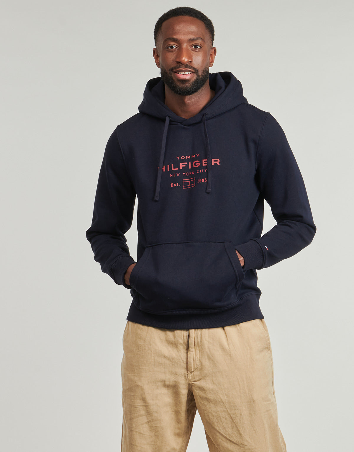 Felpa Uomo Tommy Hilfiger  OVAL GRAPHIC HOODIE  Blu