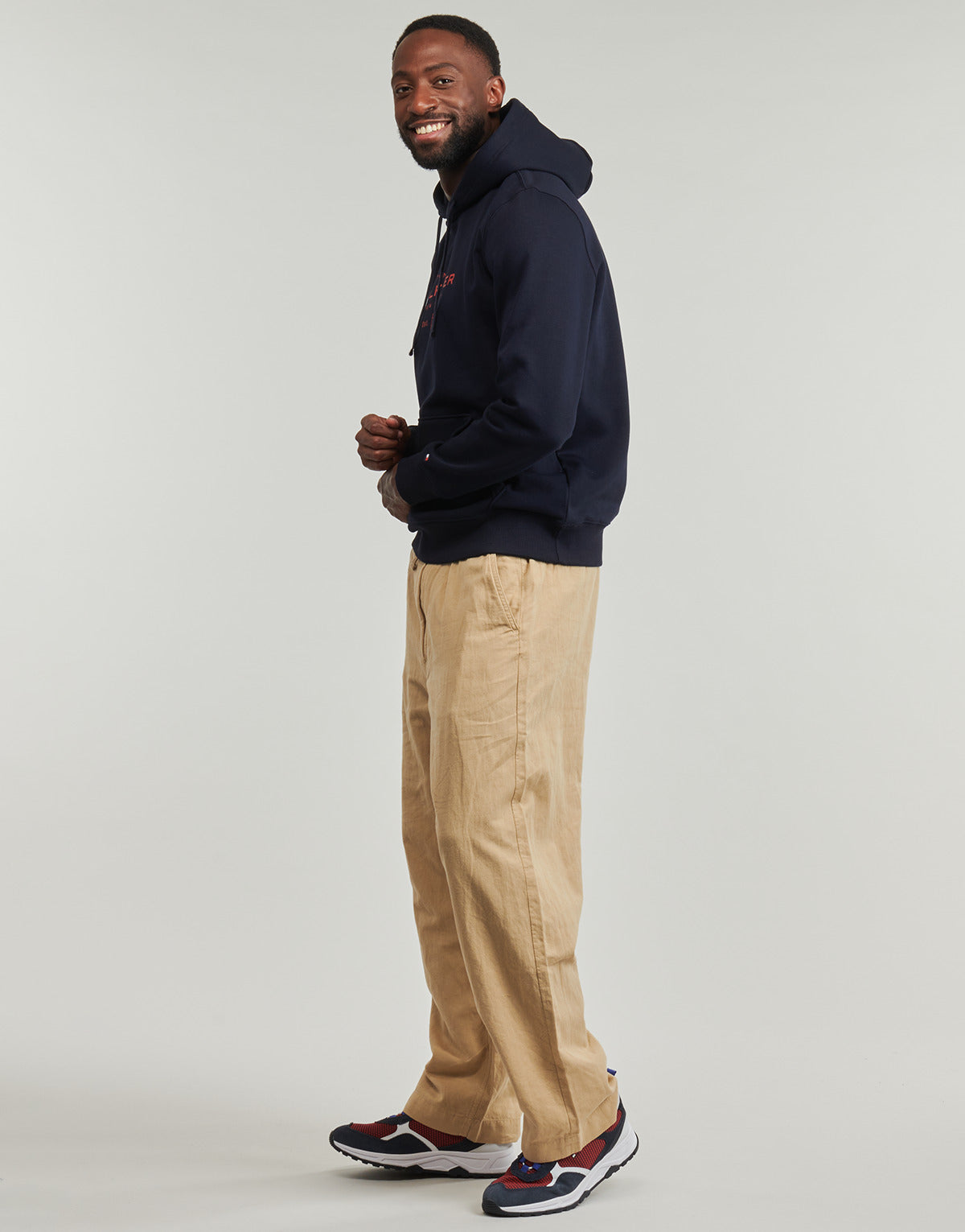 Felpa Uomo Tommy Hilfiger  OVAL GRAPHIC HOODIE  Blu