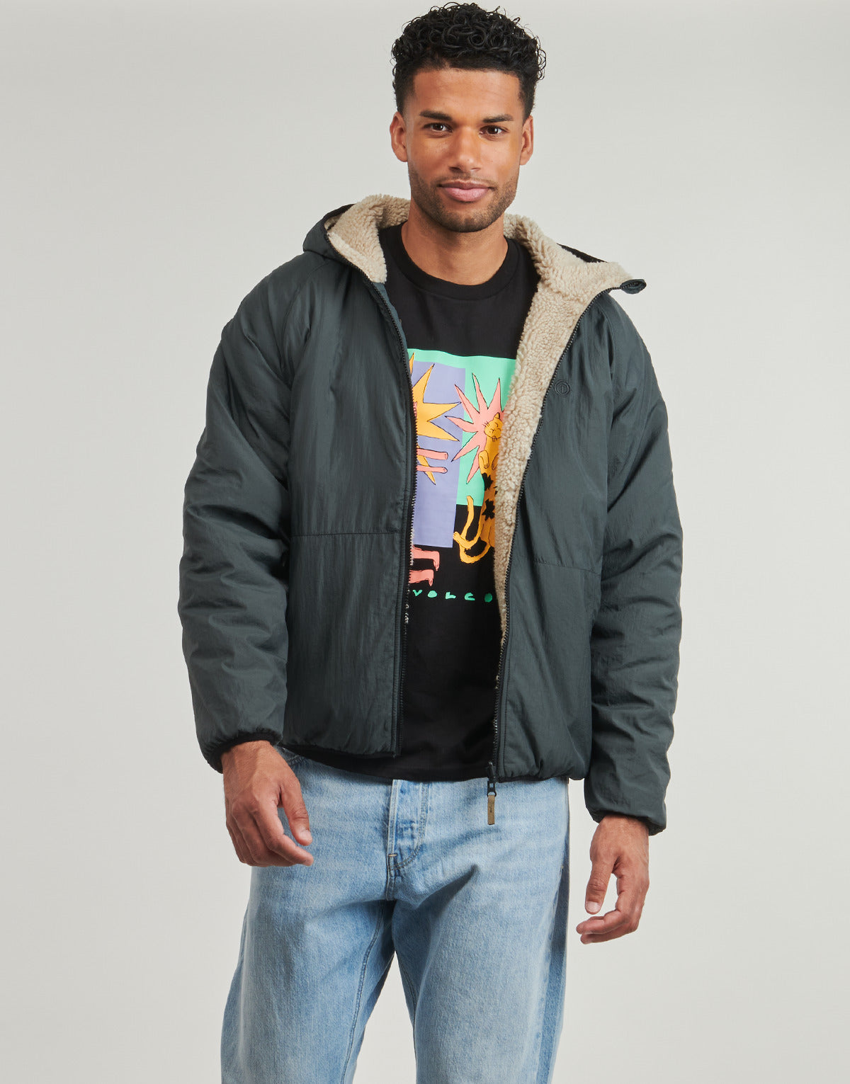 Felpa Uomo Element  WOLFE SHERPA  Bianco