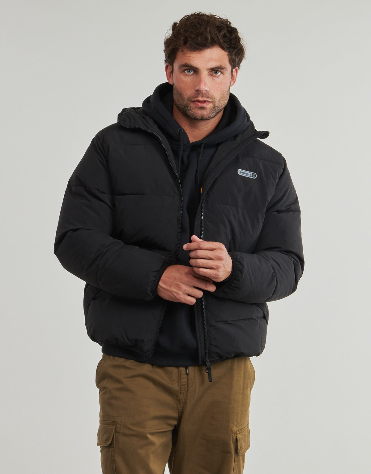 Piumino Uomo Element  HOODED PUFFER  Nero
