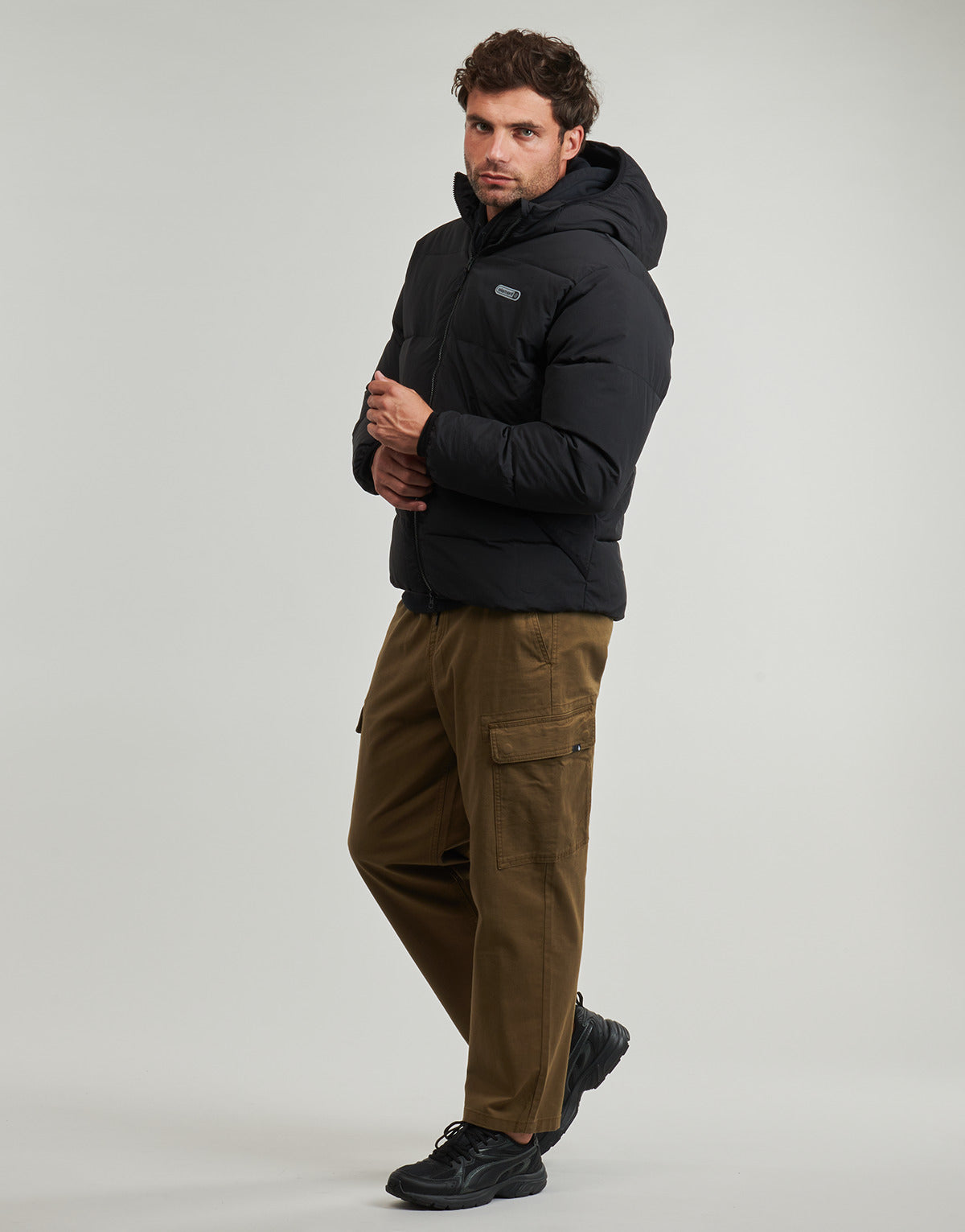 Piumino Uomo Element  HOODED PUFFER  Nero