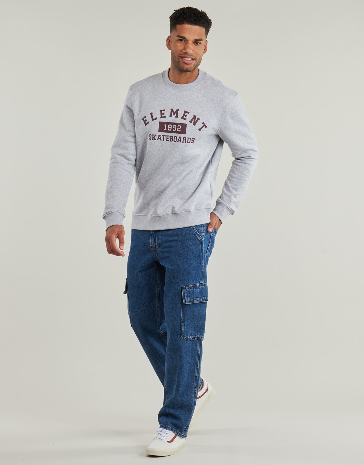 Felpa Uomo Element  HOME TEAM CR  Grigio