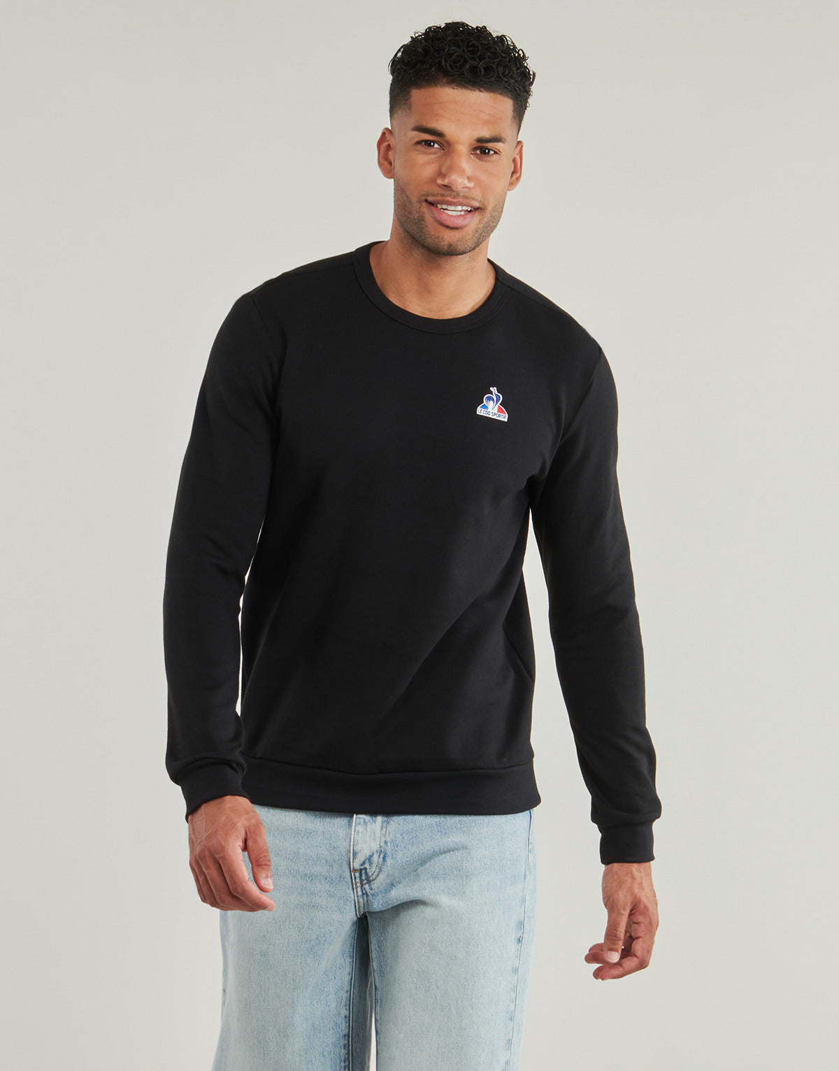 Felpa Uomo Le Coq Sportif  ESS Crew Sweat N°1 M  Nero