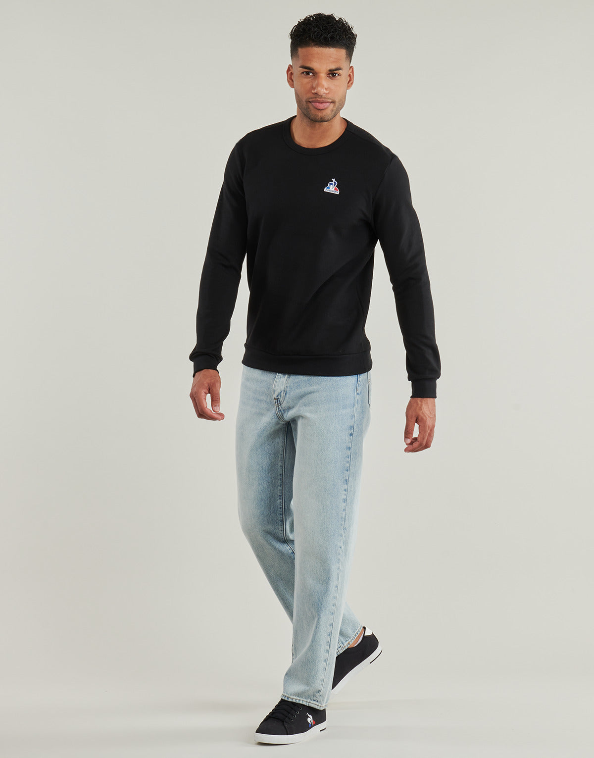 Felpa Uomo Le Coq Sportif ESS Crew Sweat N°1 M Nero