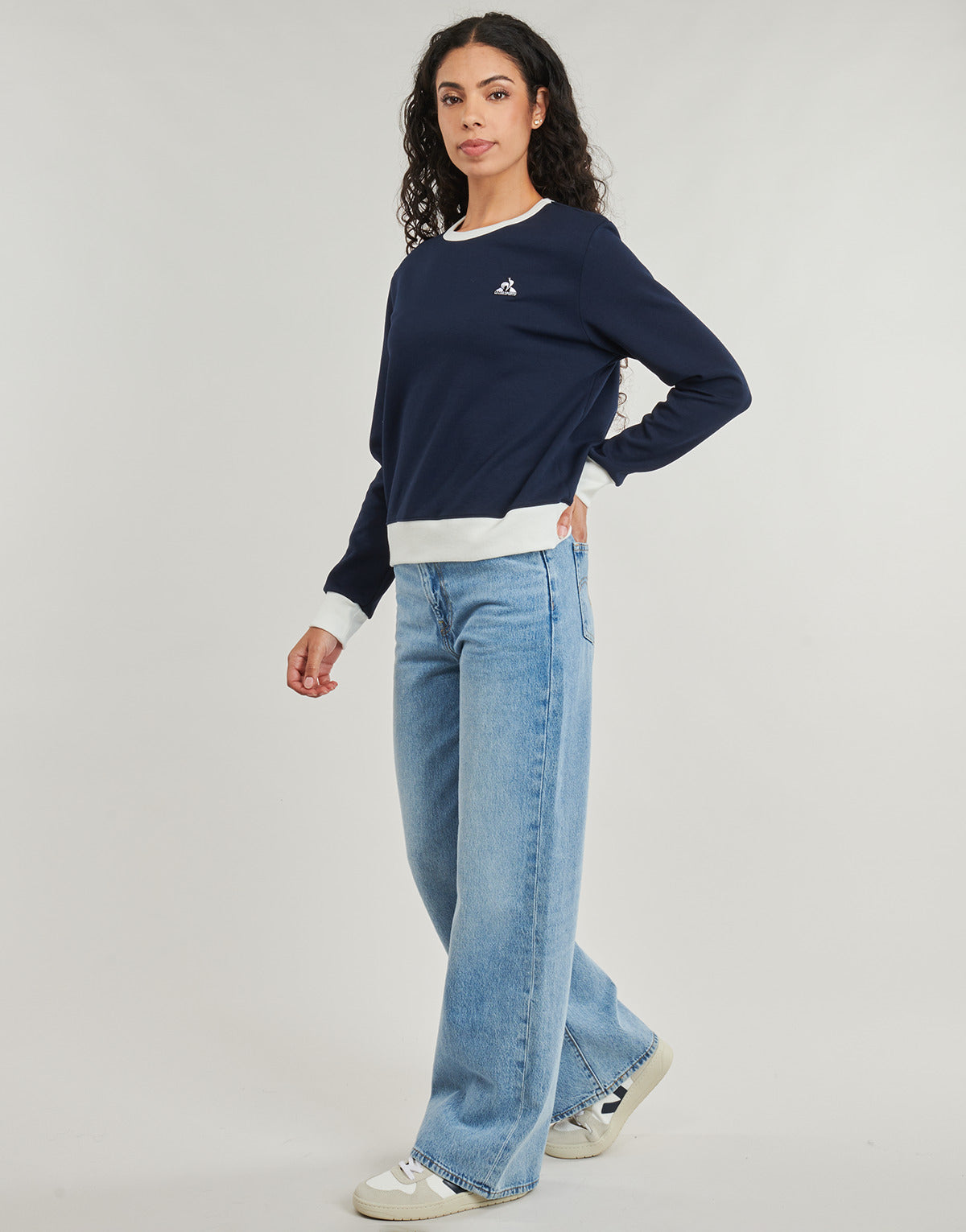 Felpa Donna Le Coq Sportif  HERITAGE SP Crew SWEAT N°1 W  Marine