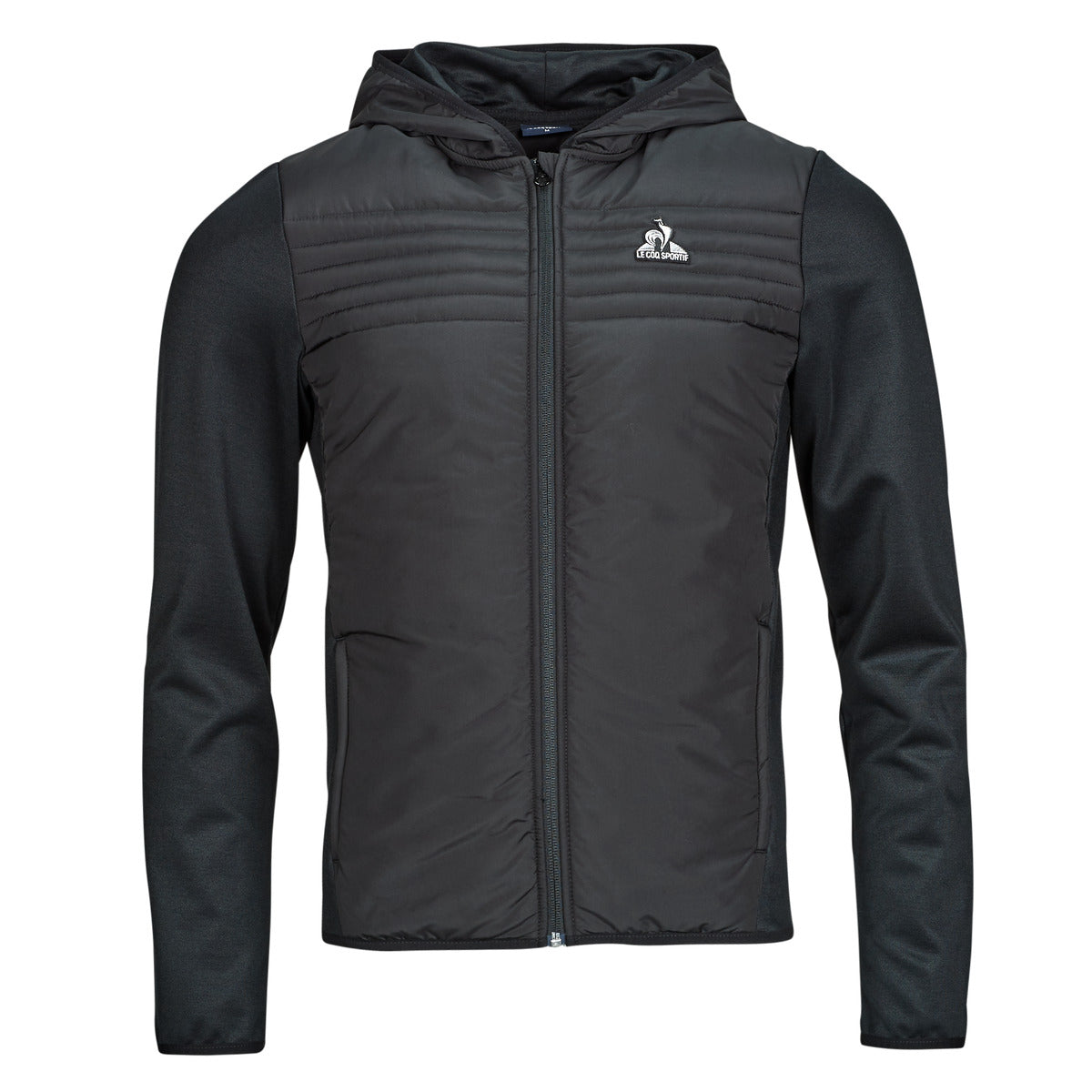 Giubbotto Uomo Le Coq Sportif  HYBRIDE FZ Hoody N°1 M  Nero