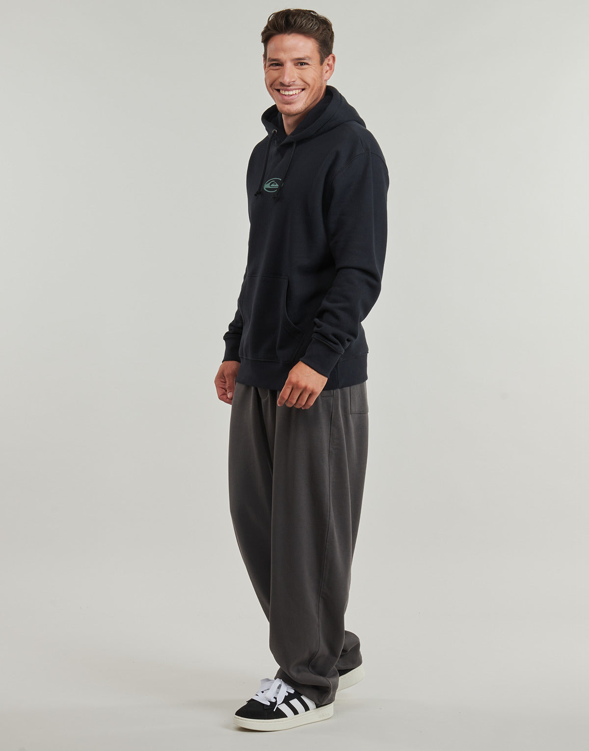 Felpa Uomo Quiksilver  SALT WATER GRAPHIC HOODIE  Nero