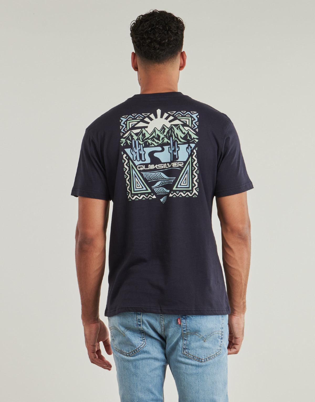 T-shirt Uomo Quiksilver  EV DESERT WAVES SS  Marine