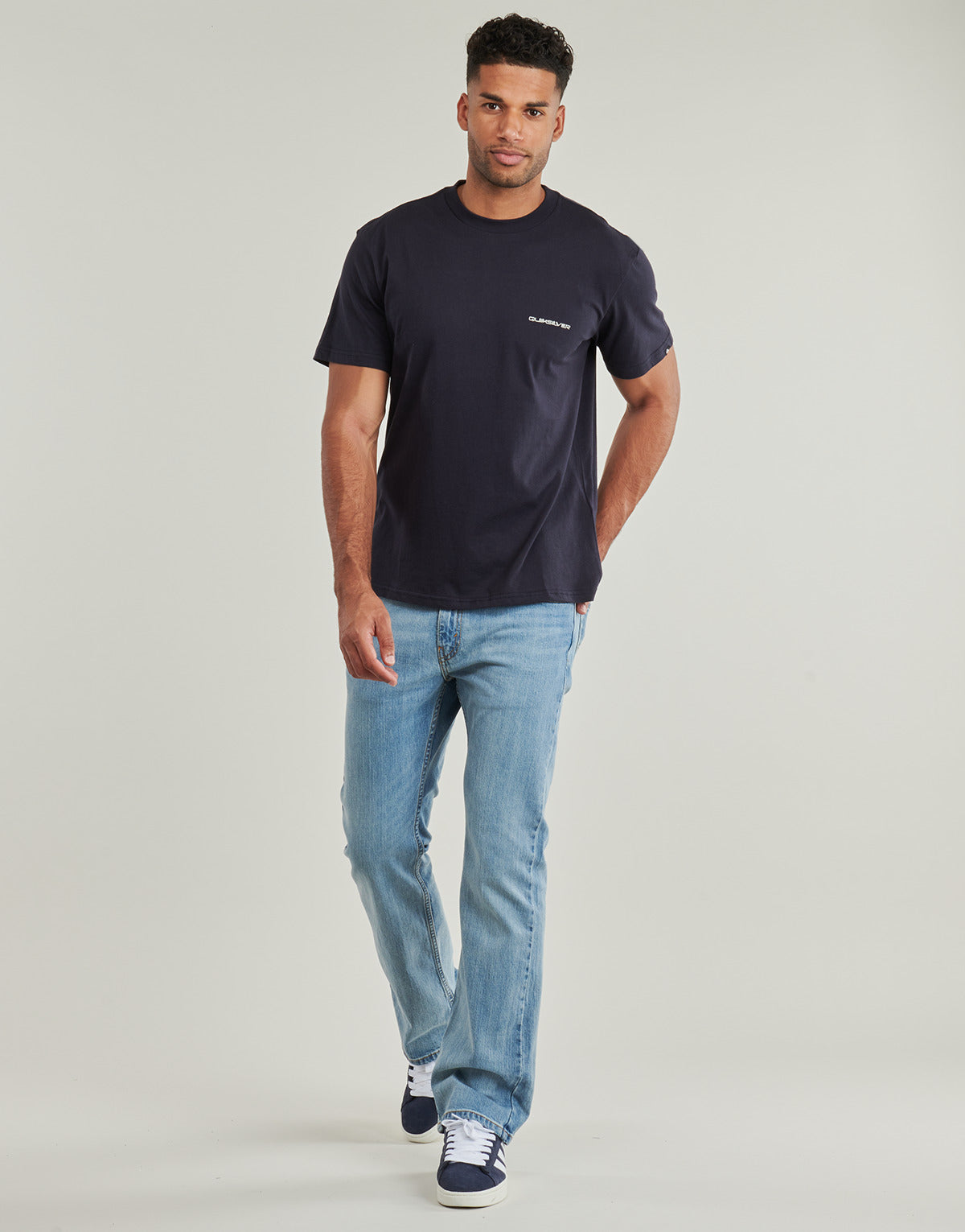 T-shirt Uomo Quiksilver  EV DESERT WAVES SS  Marine