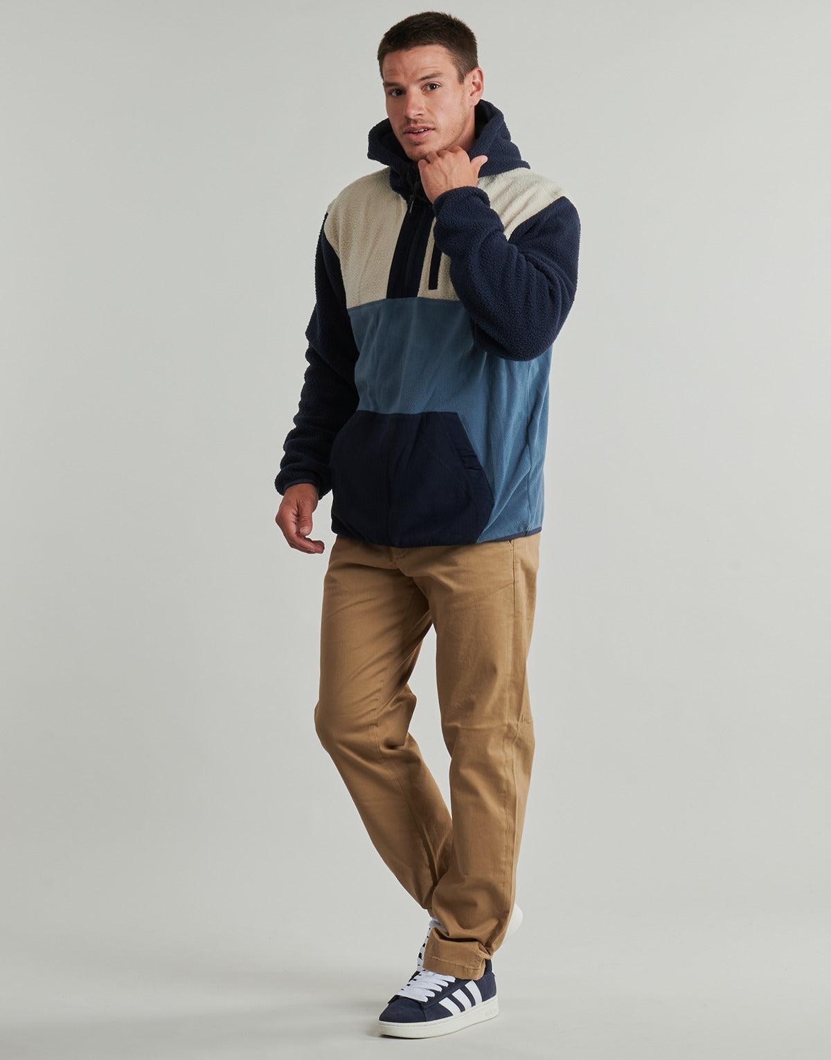 Felpa Uomo Quiksilver  OCEAN VIEW MIX UP HOODY  Blu