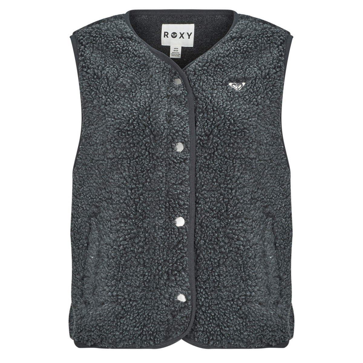 Felpa Donna Roxy  ICONIC TOWN VEST  Grigio