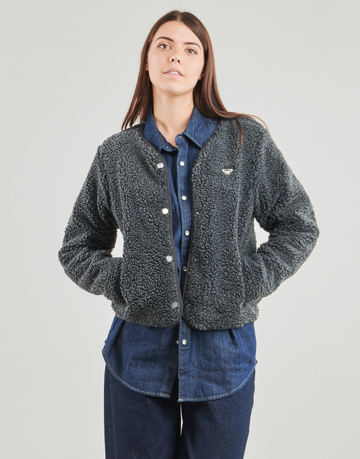 Felpa Donna Roxy  ICONIC TOWN  Grigio