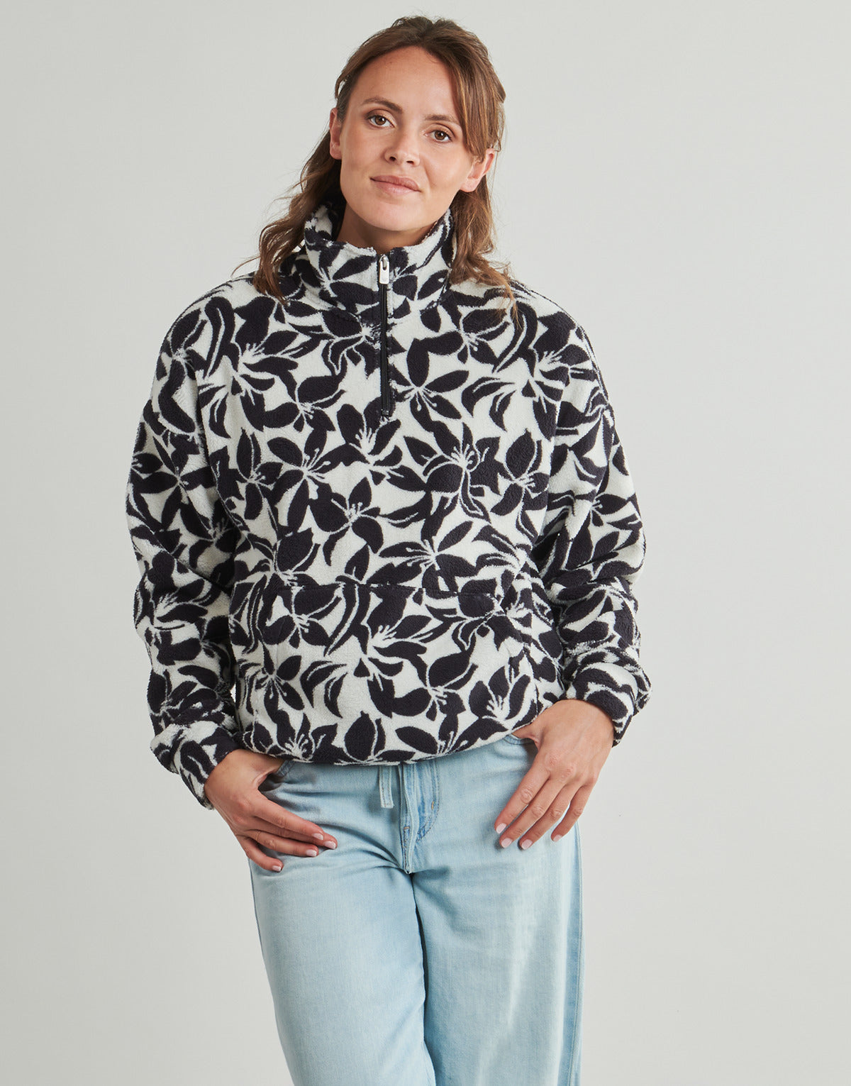 Felpa Donna Roxy  LIVE OUT LOUD  Nero