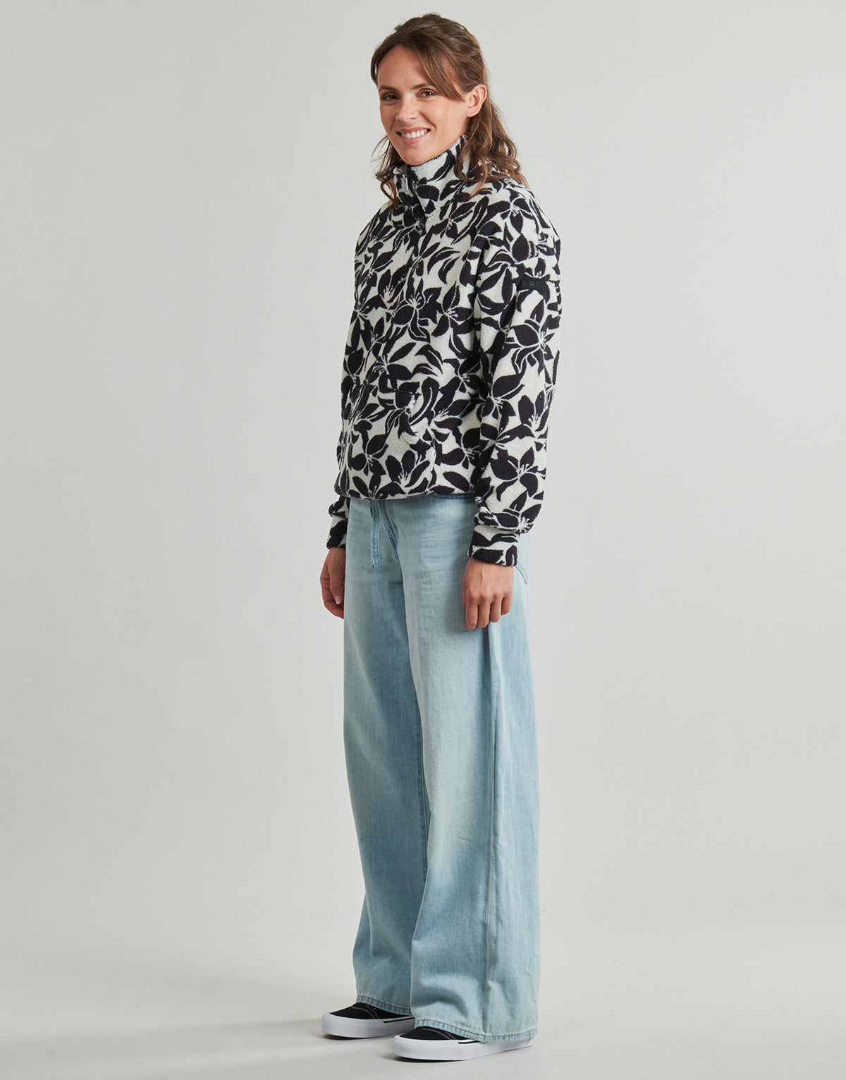 Felpa Donna Roxy  LIVE OUT LOUD  Nero