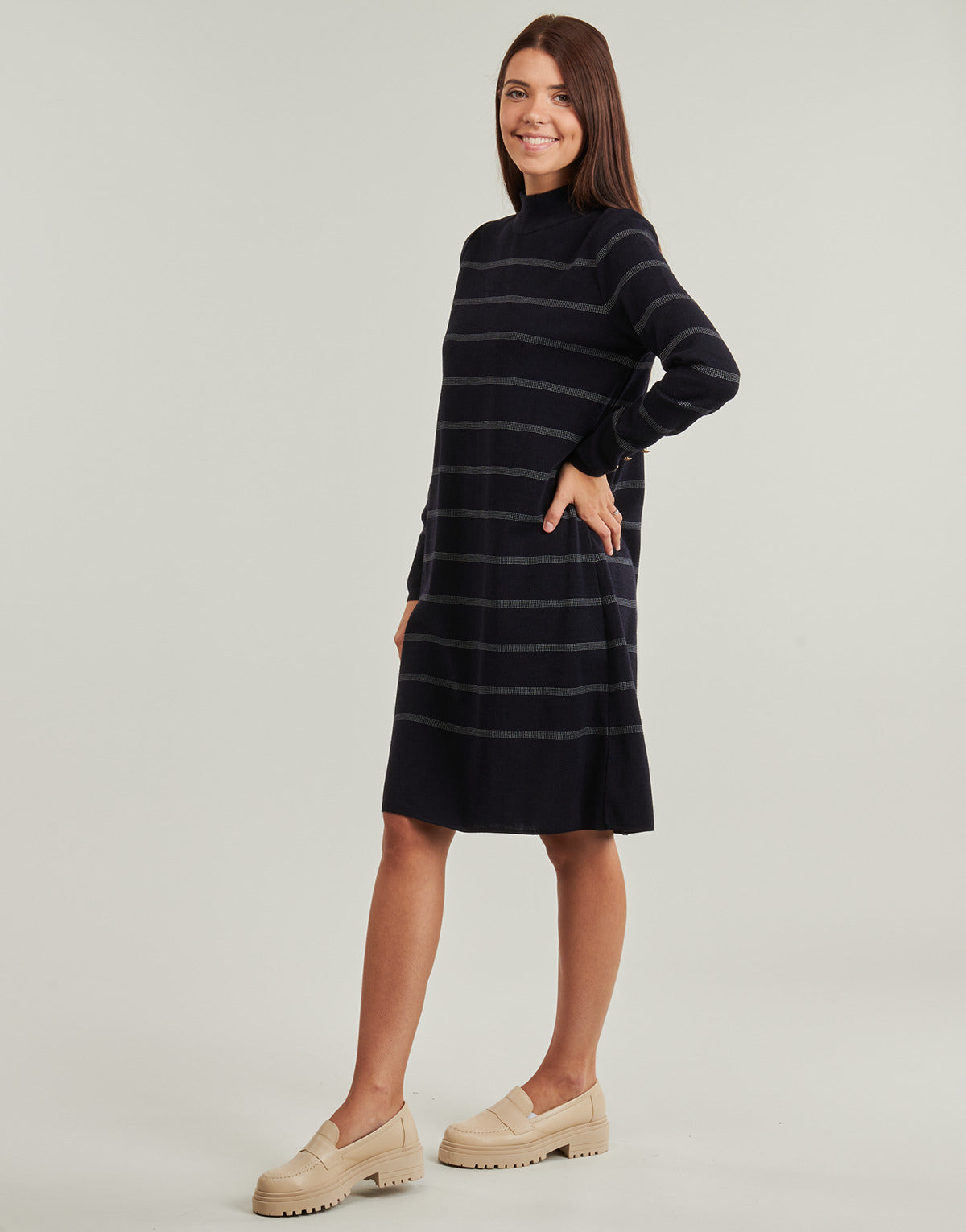 Abito lungo Donna Armor Lux  ROBE RAYEE  Marine