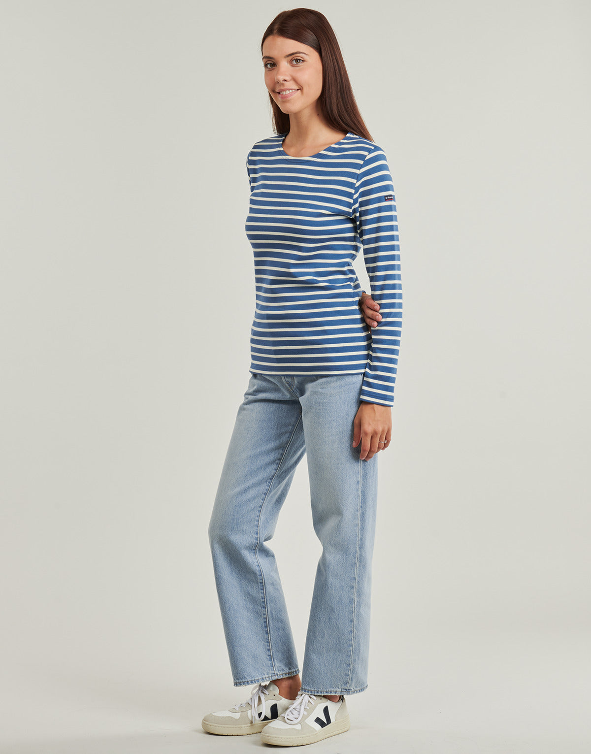 T-shirts a maniche lunghe Donna Armor Lux MARINIERE ’LESCONIL’ Blu