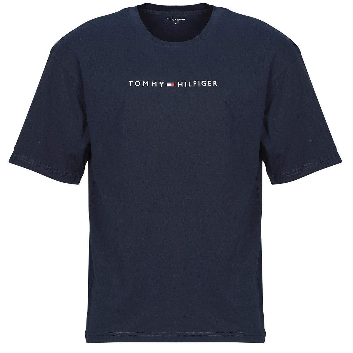 T-shirt Uomo Tommy Hilfiger  SS TEE CONT. LOGO  Marine