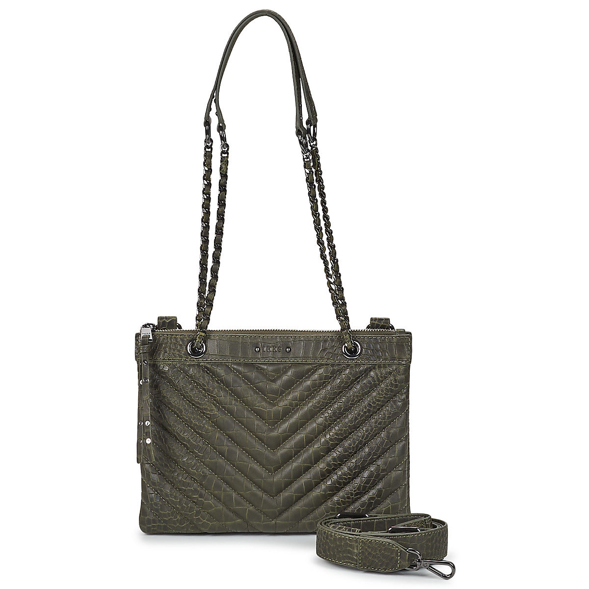 Borsa a tracolla Donna Ikks  1440 REPORTER  Kaki